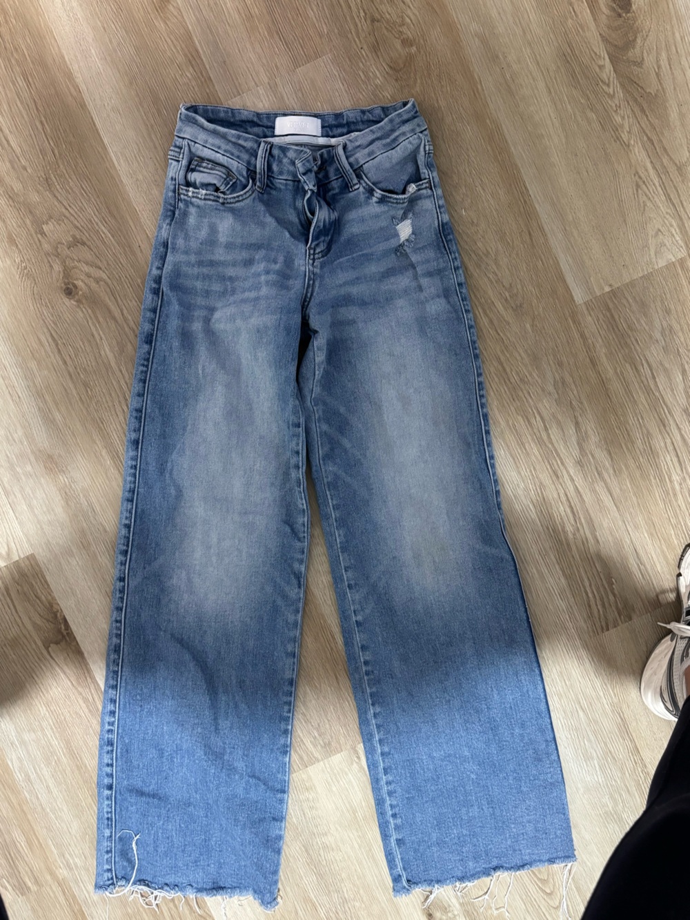 Light Blue wide leg Jeans - Casual Washed Denim